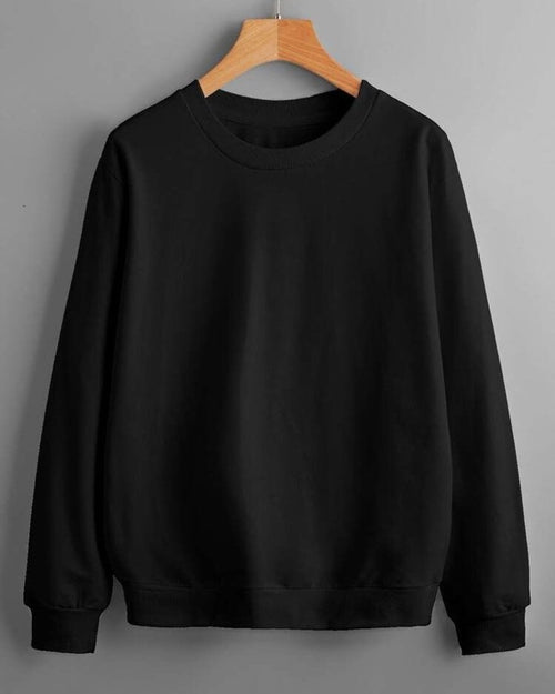 LUSH crewneck sweatshirt in Black on a hanger