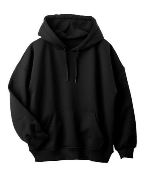 LUSH pullover hoodie in Black, front view